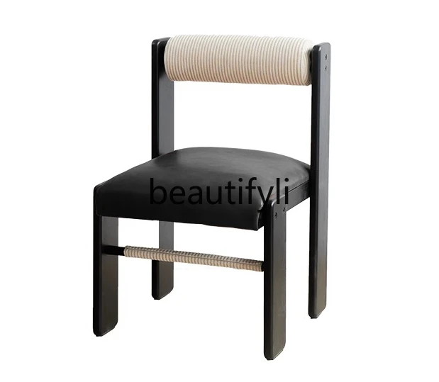 

Винтажный обеденный стул, светильник, роскошный стул для отдыха, ретро-ресторан, столовая, домашнее использование, стул из цельного дерева, настольный стул