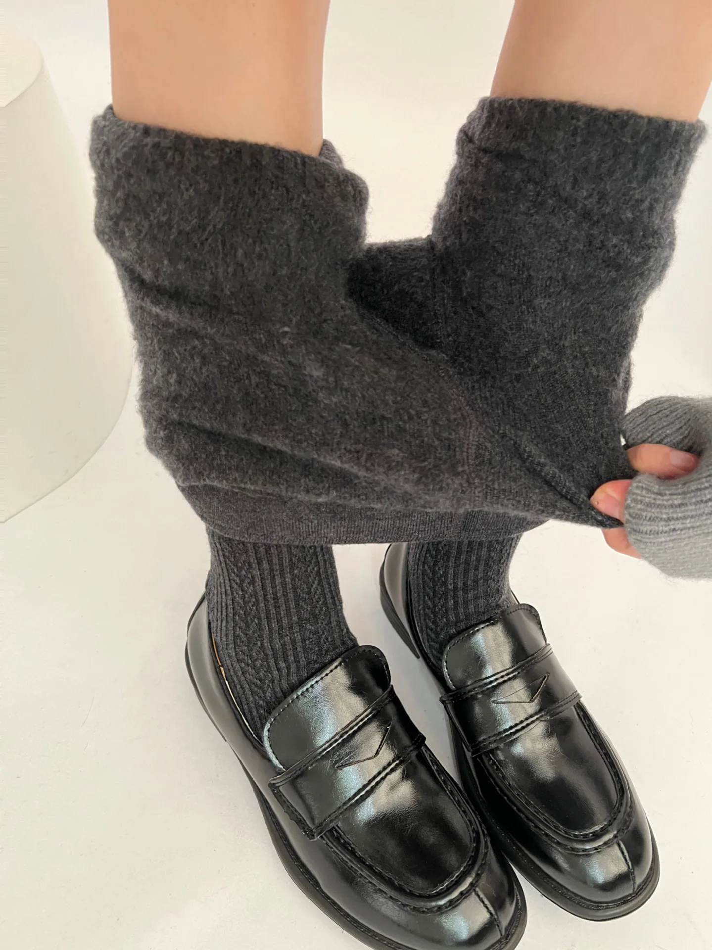 Winter Warm Comfort Wool Women's Pantyhose Thick Vertical Stripe Pattern Hottie Lolita Fashion Sexy Warm Knit Tights