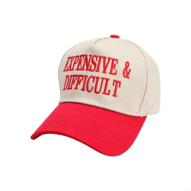 Unisex Embroidered Baseball Cap with Adjustable Back Strap for Daily Use Y166