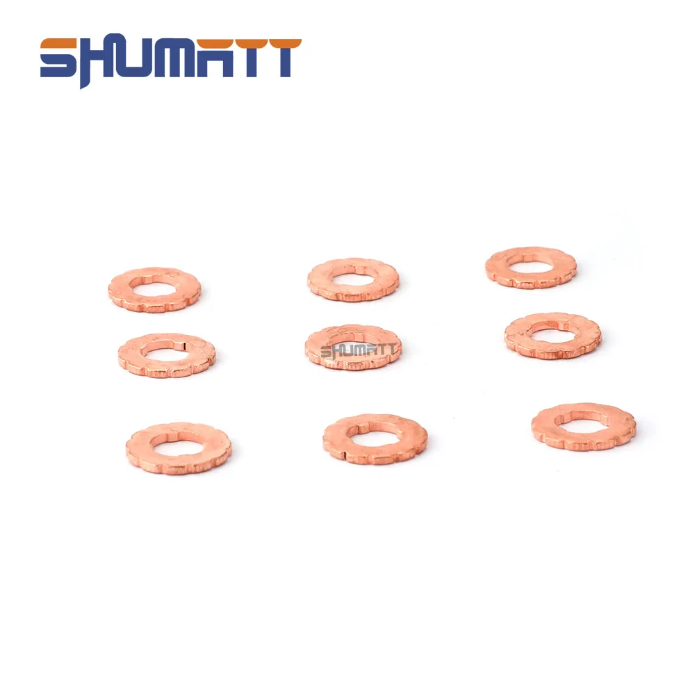 100PCS China Made New High Quality F00RJ02175 Dimensions 14.5x7.7x1.5mm Fuel injector Copper Washer With Gears