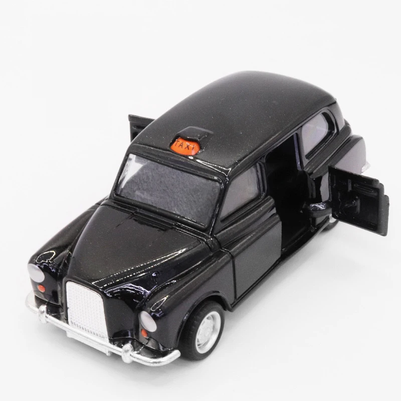 1:36 Alloy Diecast Vintage London-Taxi Car Model doors open Classic Pull Back Miniature Vehicle Replica For Collection Gift