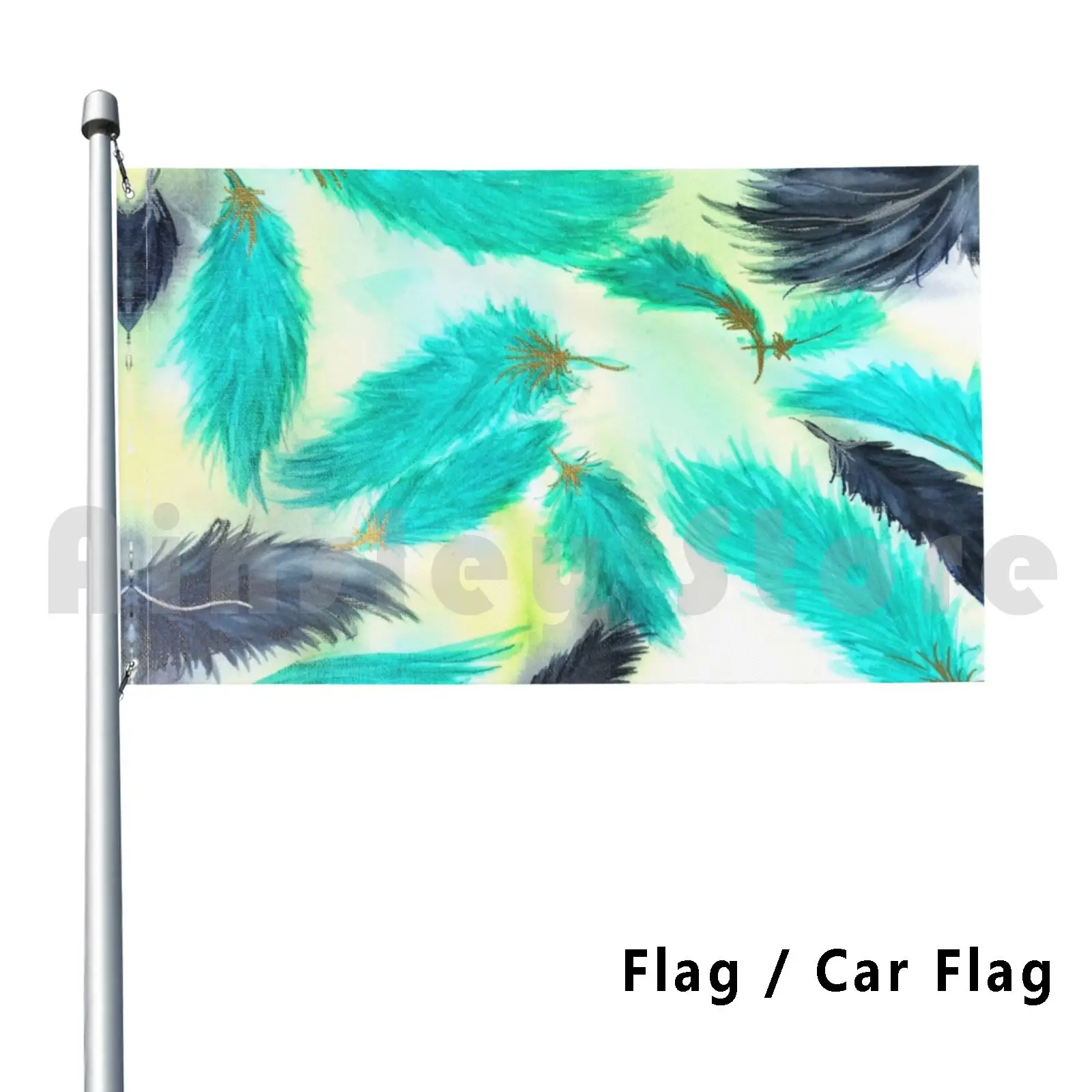 Wicked Green Skies Flag Car Flag Funny Feather Feathers Green Wicked Elphaba Oz Lime Acid Skies Sunrise