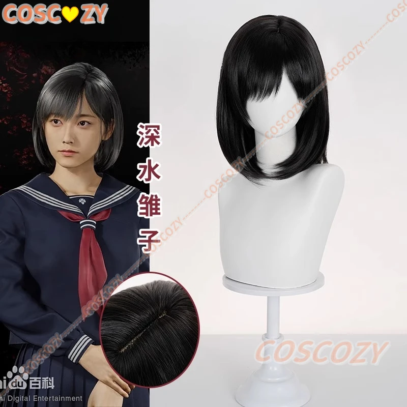 Jogo hinako shimizu peruca cosplay silencioso feminino masculino cabelo sintético colina festa de halloween roleplay perucas