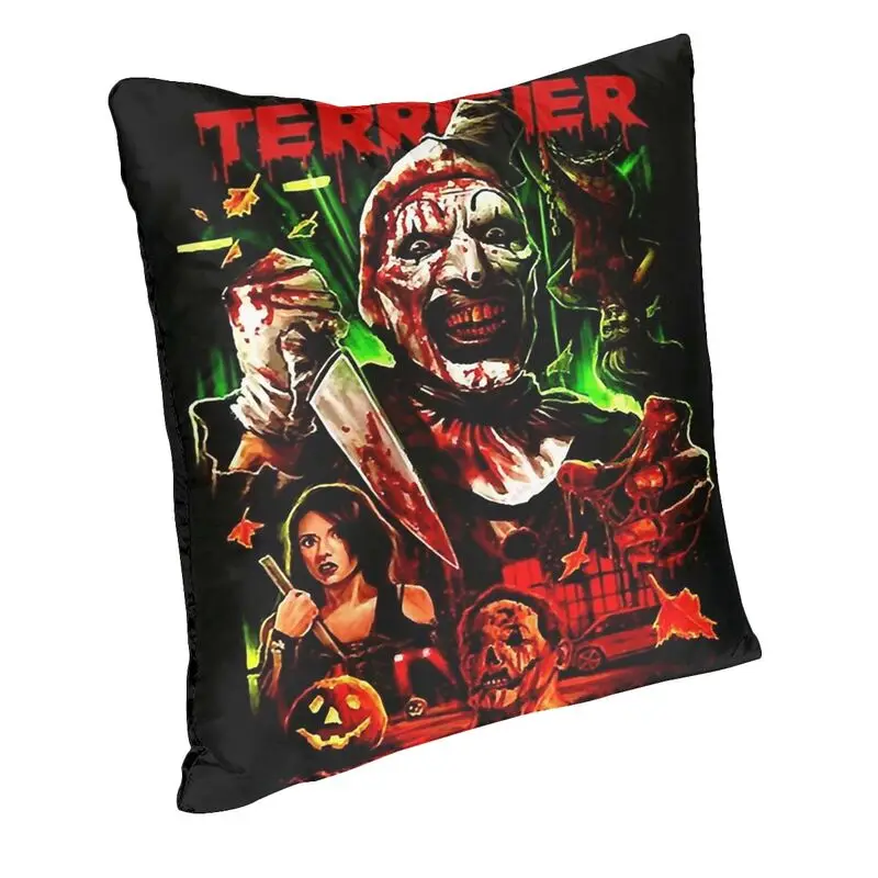 Halloween Terrifier Movie Art fodera per cuscino The Clown Horror Slasher federa per divano Cool federa decorazione