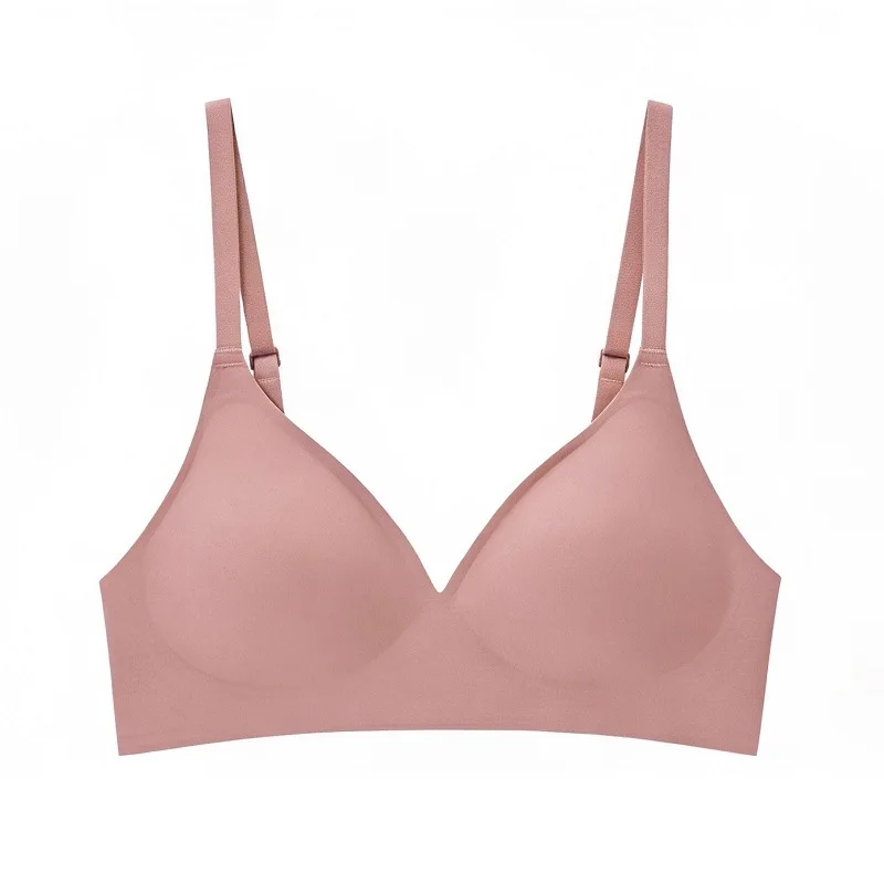Seamless Women's Brassiere Underwear Small Flat-chest Soft Support Lady Bra Outward-expanding Chest Look Bigger U Back Girls Bra