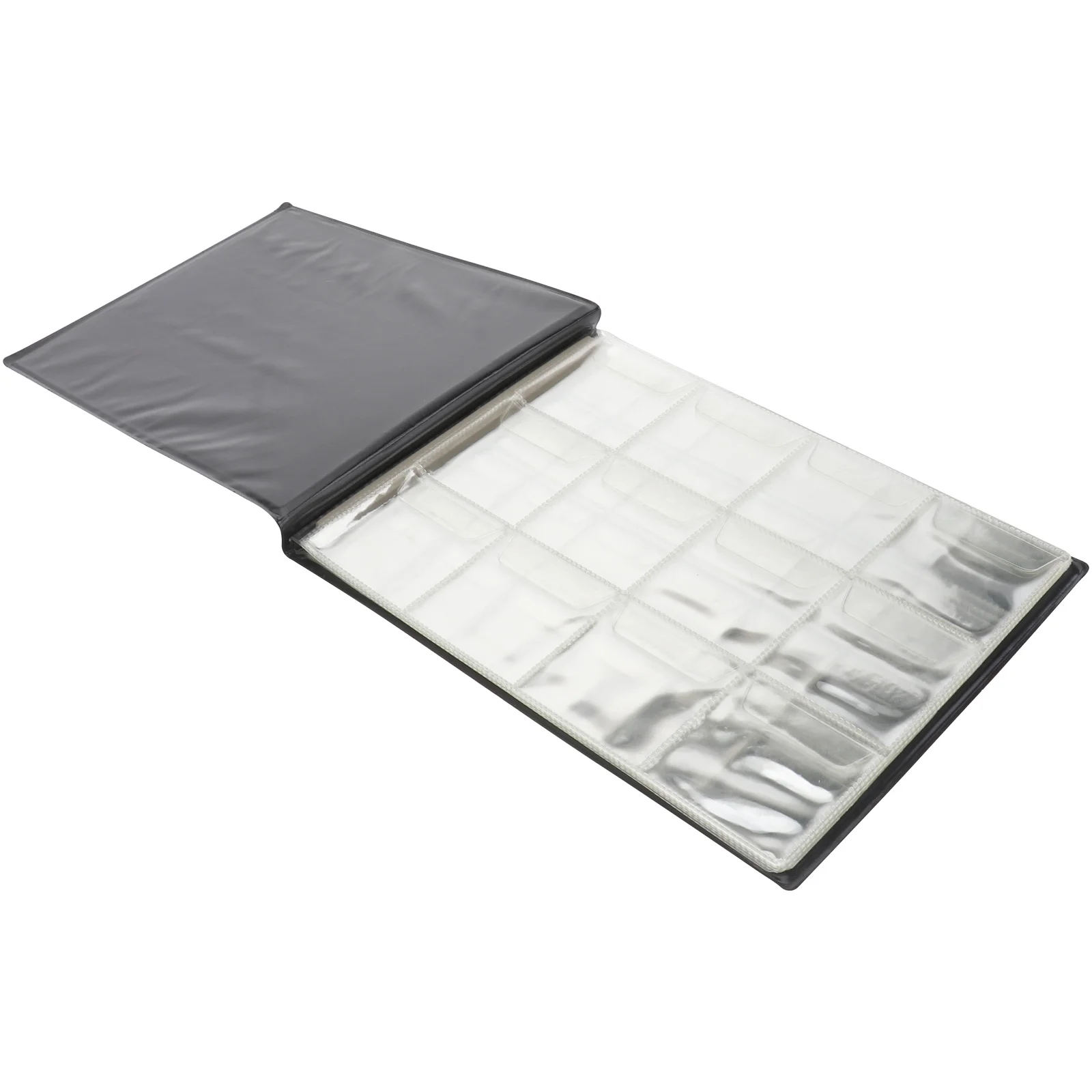240 Coin Collectors Album Portable Black Coin Collection Book Transparent Pocket Holder Storage Display Suitable for Caps Tokens
