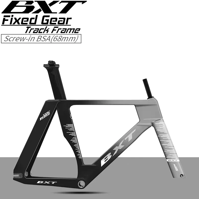 

BXT T1000 TRC-195 Carbon Fixed Gear Track Frame Carbon Fibre Track Bike Frame Single speed Fork 9x100mm Frame 10x120mm