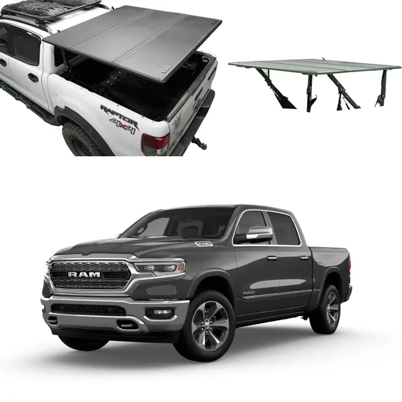 

Жесткая накидка на кровать для грузовика Dodge Ram аксессуары складной подъемник тройного сложения накидка на кровать для Ford Dodge RAM 1500/Silverado 1500