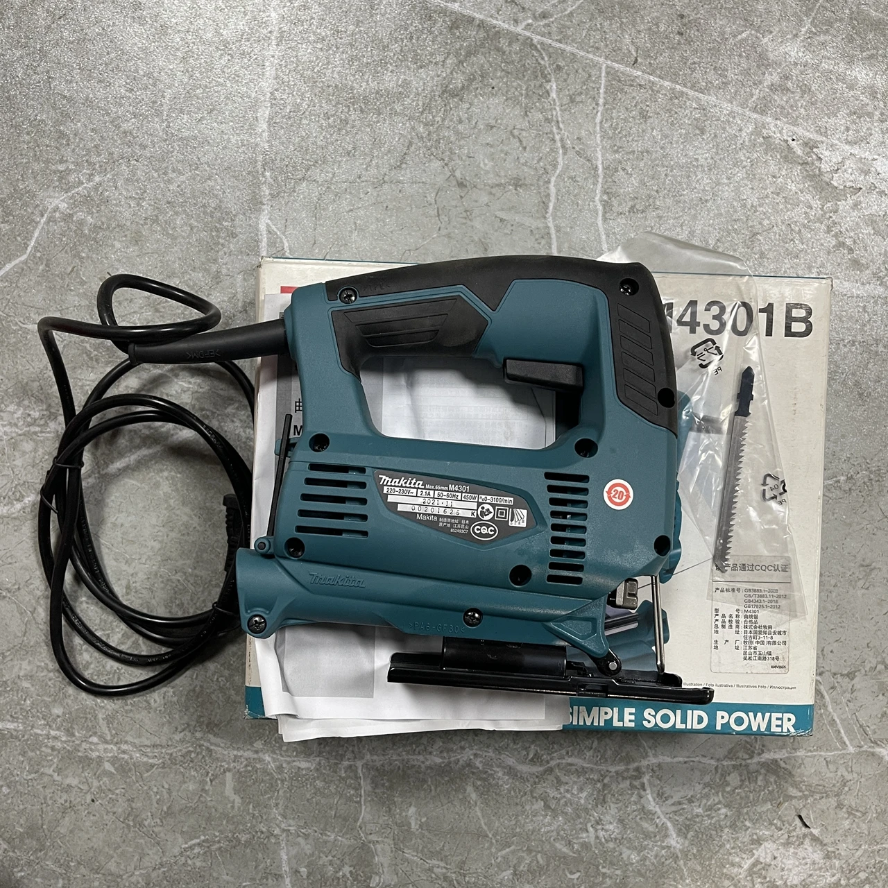 Makita M4301B Electric Curve Saw Household Electric Saw Multi functional Handheld Wooden Wire Saw Cutting   Saw 220V