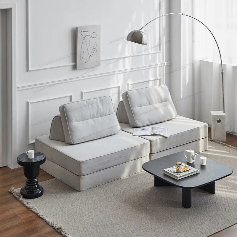 I9AT イタリア製 9 層ケーキレザー エマント生地ソファ スクエア豆腐ブロック デザイナー自由組み合わせモジュール