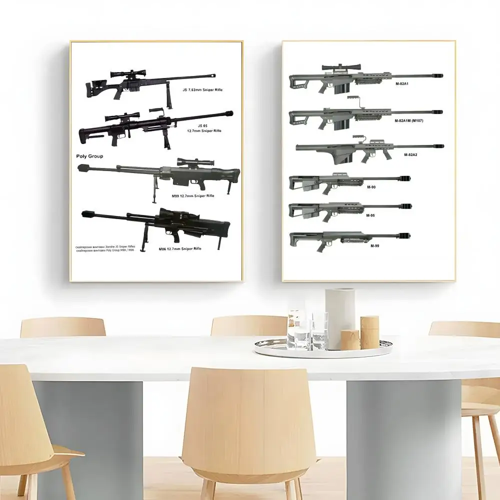 Tactical Cool classic sniper rifle Poster Wall Art Print Poster Decorative Mural Home Decor Gift Unframed