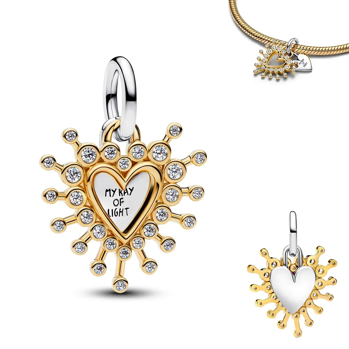 الأصلي 925 فضة عيد الميلاد سحر فراشة القمر أقراط الخرز المعلقات صالح سوار قلادة DIY غرامة مجوهرات هدية #4