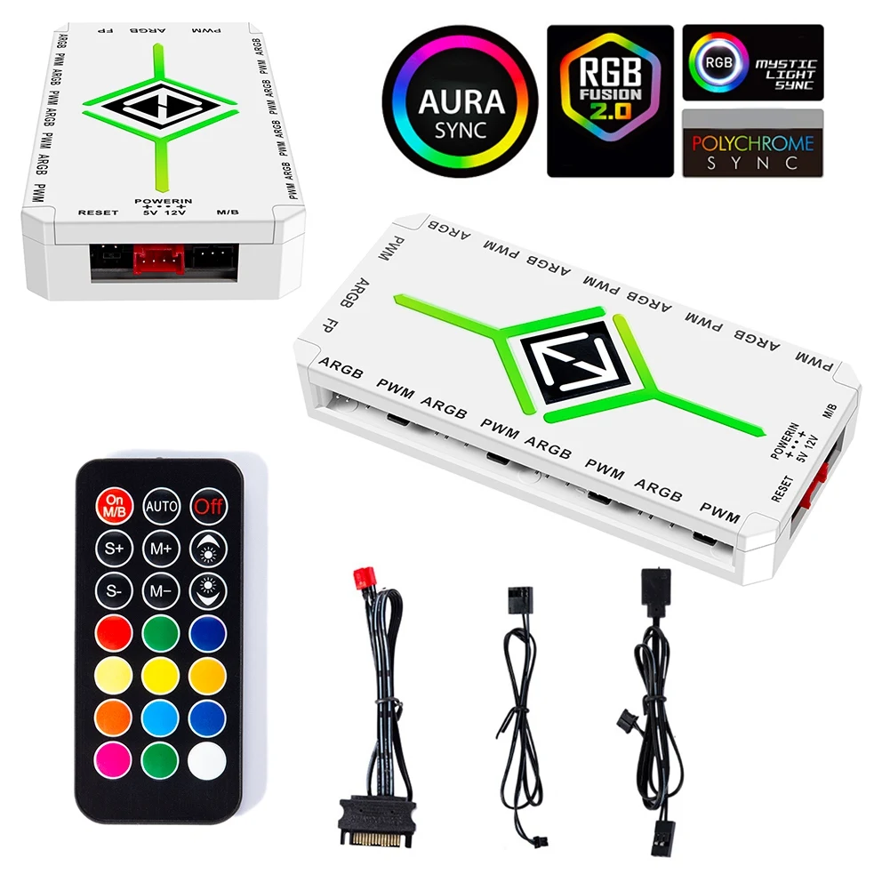 

Durable-5V 3-контактный контроллер ARGB Охлаждающий 4-контактный ШИМ-концентратор вентилятора ШИМ-концентратор вентилятора ARGB для 5-воконтактного вентилятора корпуса компьютера ARGB, 5 В 3 Pi