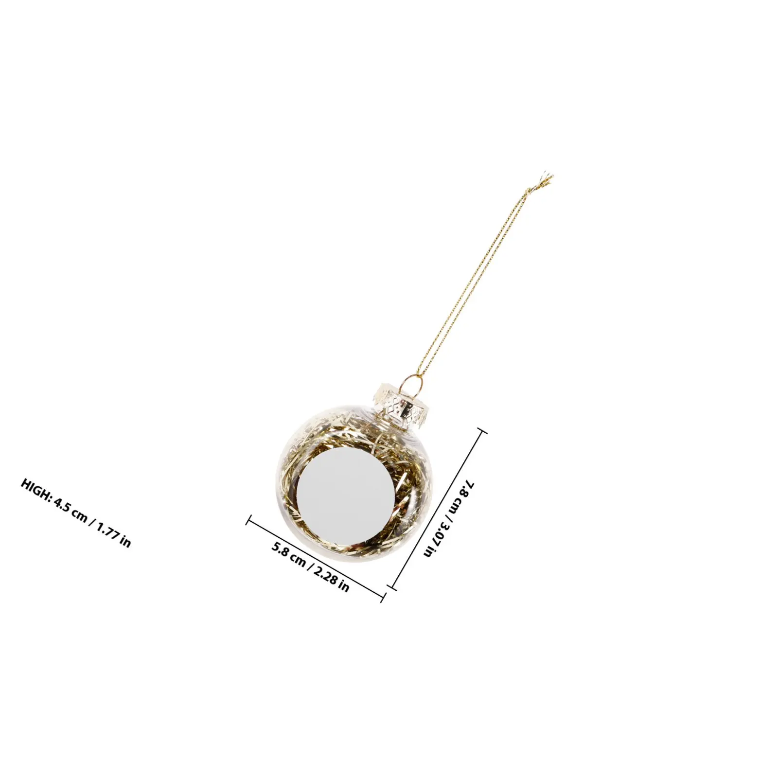 4Pcs Plastic Clear Bauble Christmas Ornaments Fillable Hanging Balls for Tree Decorations Party Celebration Festive Home