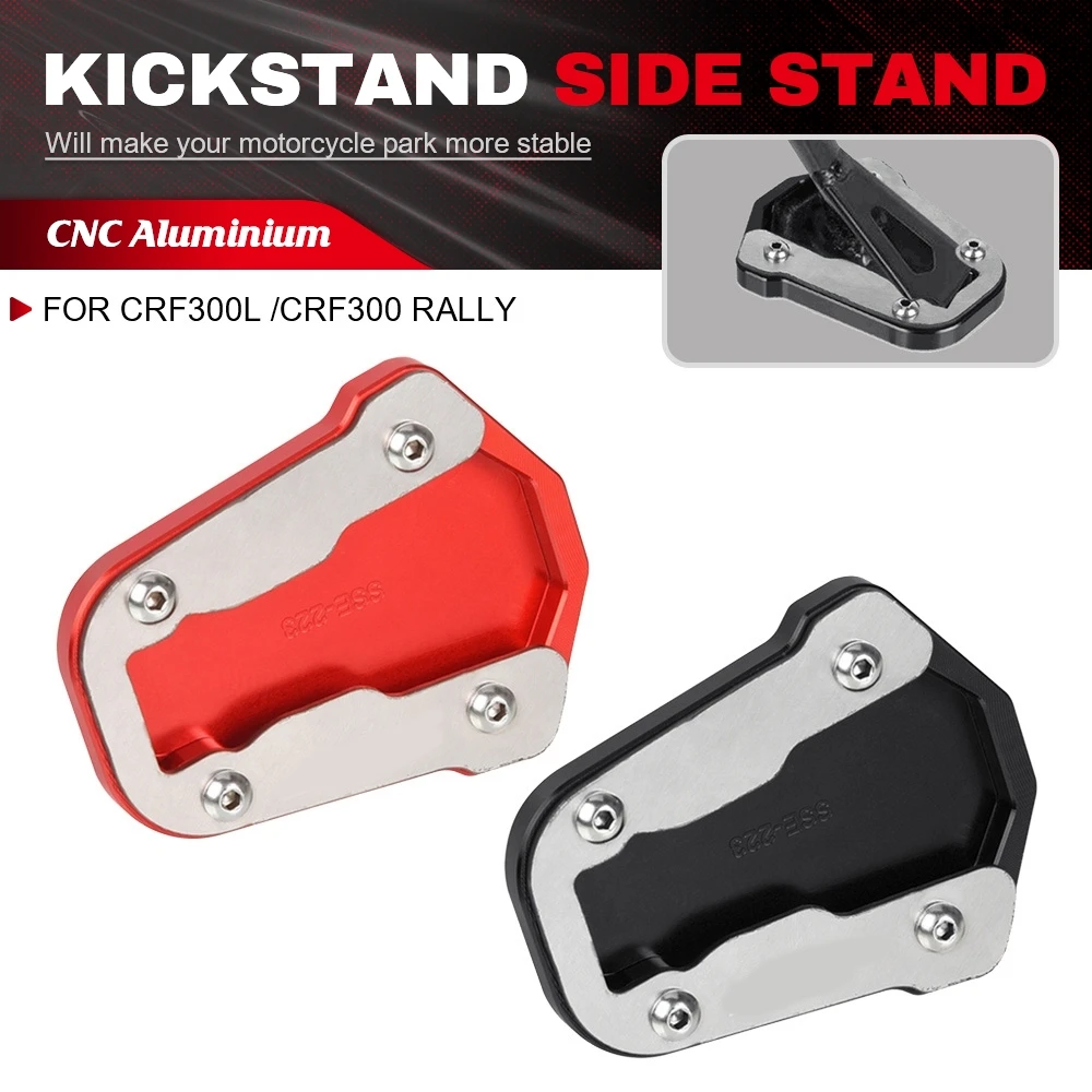 

Enlarger Plate Kickstand Motorcycle CNC Accessories Kickstand Foot Side Stand For Honda CRF300L CRF 300 L CRF300 Rally 2021 2022