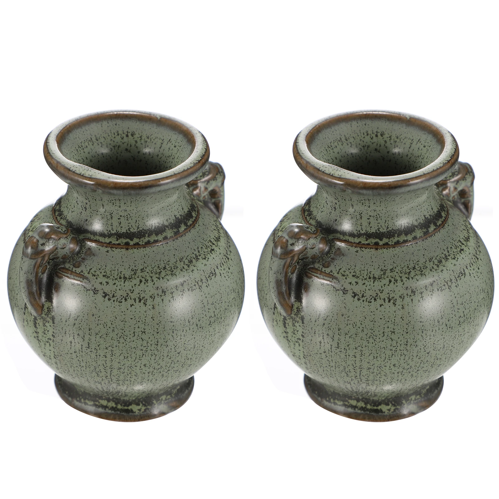 

2Pcs Desktop Ceramics Vase Minimalist Style Flower Container for Indoor Plants and Fresh Flowers Tabletop Vase Decor Home