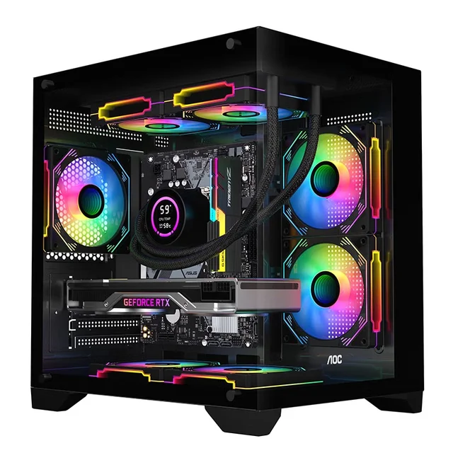 AOC CG391 PC Case MATX Gaming Desktop Case Supports 240 Water Cooling With 3 Fans Computer Case Sea View Room 컴퓨터 섀시 ータシャーシ 3 AOC CG391 MicroATX Gaming PC Case – Supports 240mm Water Cooling – view 3