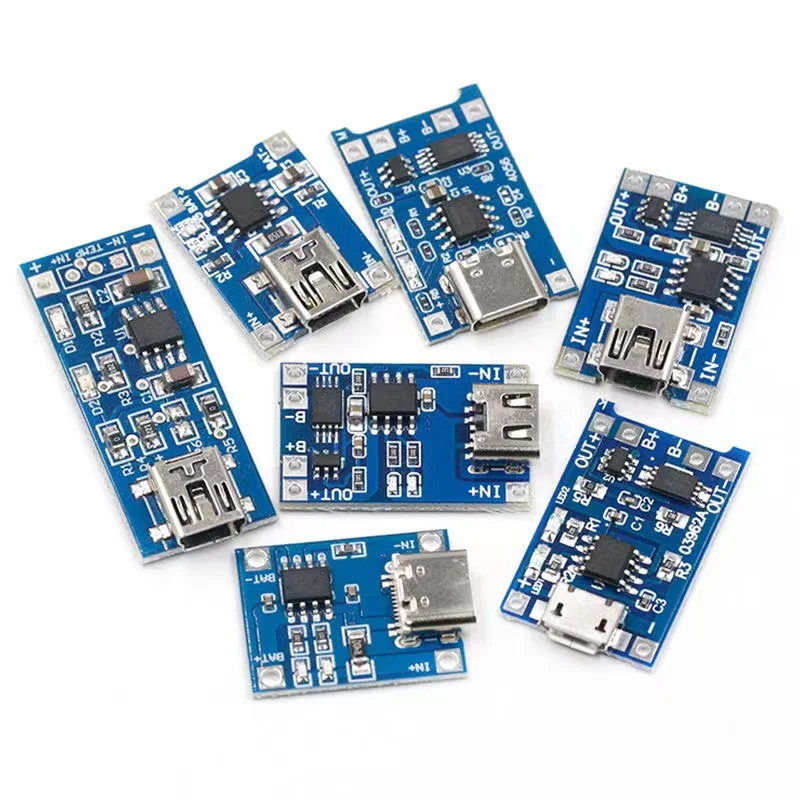 2 Stuks Type-C/Micro/Mini Usb 5V 1A 18650 TP4056 Lithium Batterij Oplader Module Opladen board Met Bescherming Dual Functies