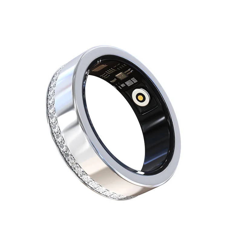 Cross-border new V8 mozzarella edge diamond smart ring monitors sleep blood oxygen depth waterproof multi-function smart ring