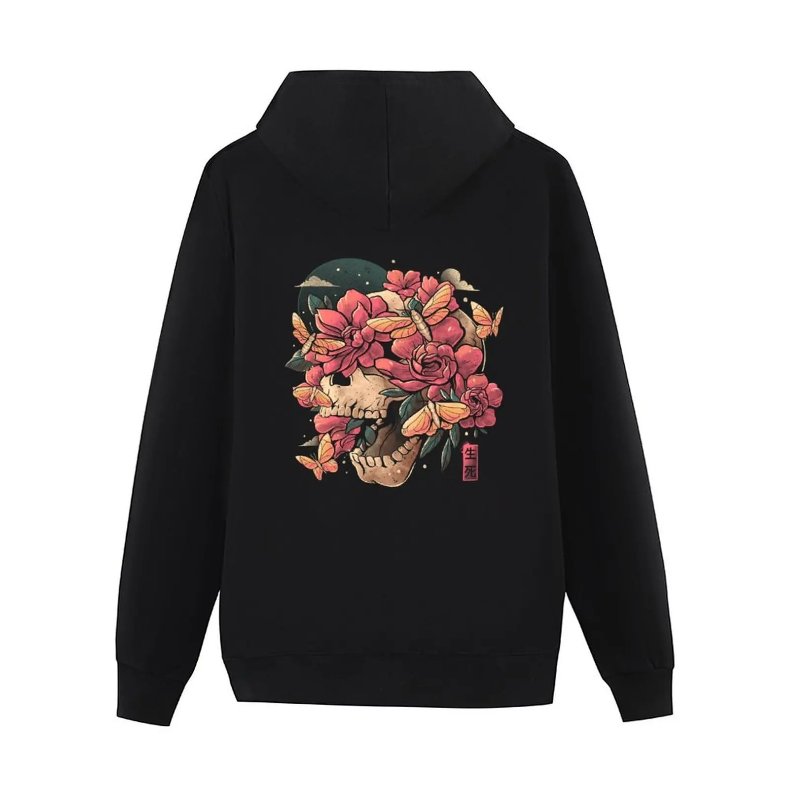Blossom in Grave - Skull Flowers Death Gift Hoodie Herrenbekleidung Winterkleidung Männer tragen Designer-Hoodies im japanischen Stil