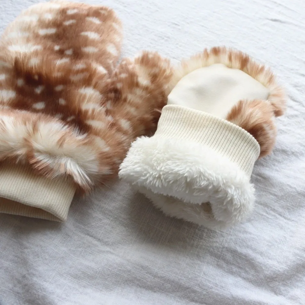 لطيف الدفء طوق الصوف الشتاء الأذن يفشل قفازات الشتاء المريحة الرجال النساء #5