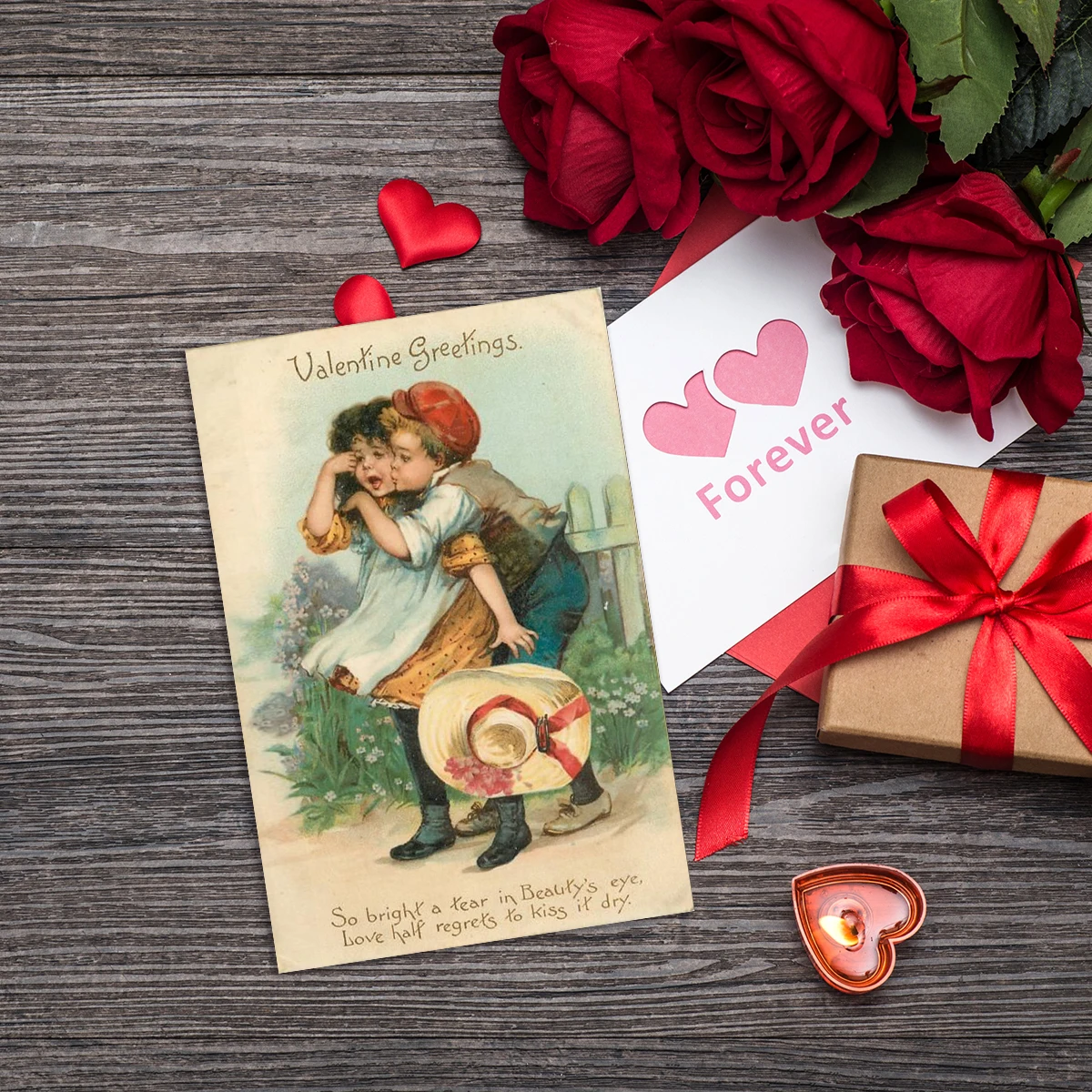 26pcs/1set Valentines Day Retro Postcards Greeting Card Set with Envelopes Wedding Party Decoration Valentine Gift Card Supplies