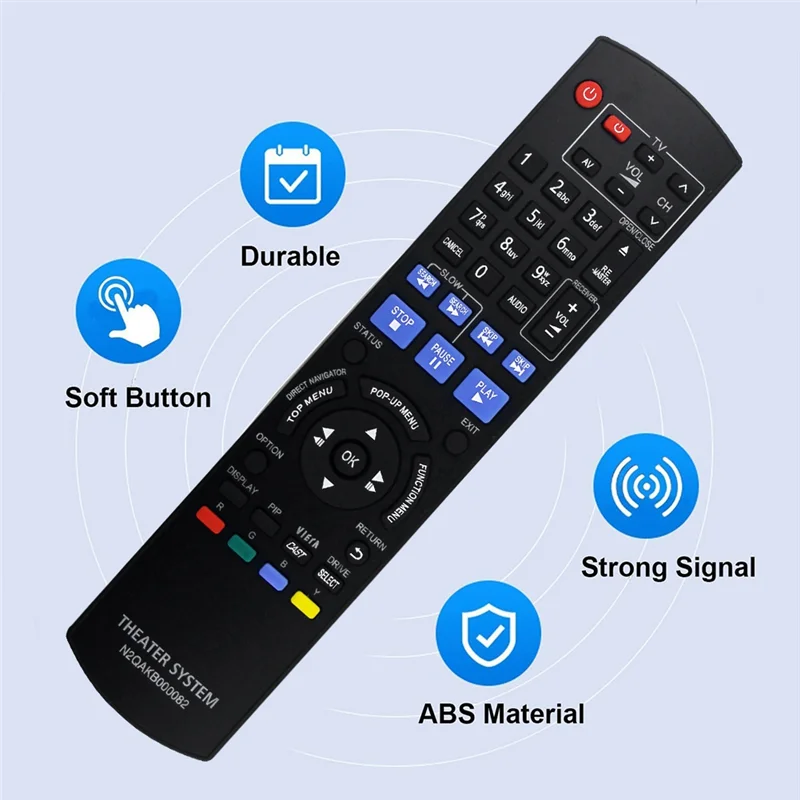 

ABZZ-Replace Parts N2QAKB000082 Remote Control For Panasonic Blu-Ray Disc Player DMP-BD65 Dmp-BD45