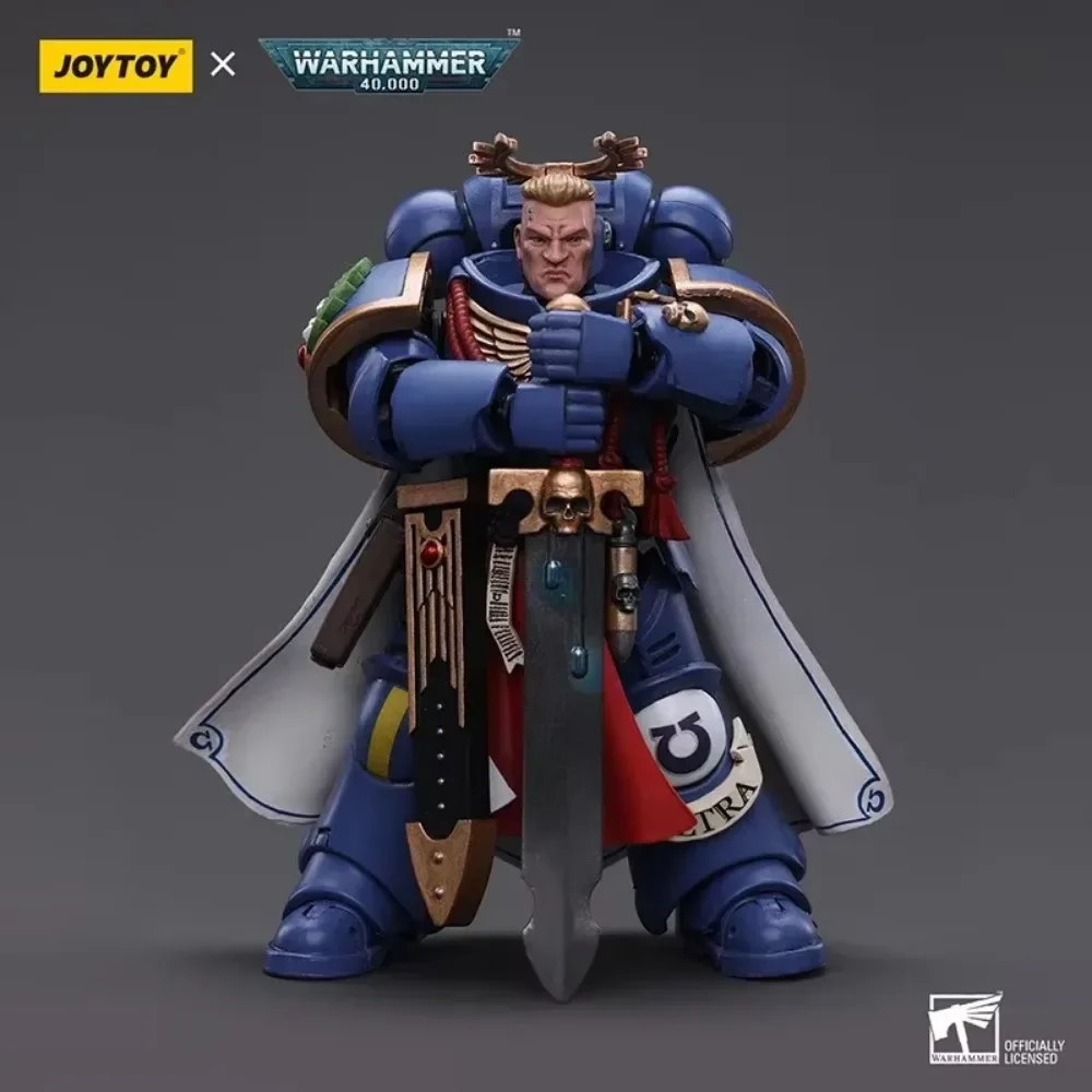 [EM ESTOQUE] JOYTOY Warhammer 1/18 40k Figuras de ação Ultramarines Primaris Capitão com espada de energia de anime e modelo de pistola de plasma