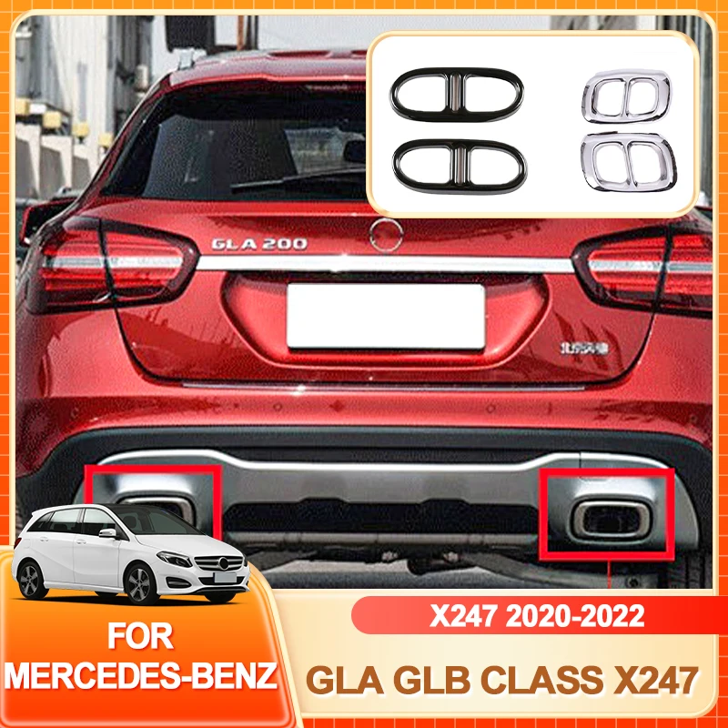 

Interior Stickers For Mercedes Benz GLA 4MATIC GLB class X247 2020-22 Car Rear Exhaust Tail Pipe Cover Trim Muffler 2 to 4 holes
