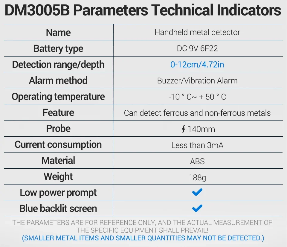 ANENG DM3005B/DM3004A Handgehaltener Metalldetektor mit Dualmodus-Alarm für Sicherheitskontrollen, Schatzsuche, Outdoor-Inspektion, Universell Einsetzbar – Detail 9