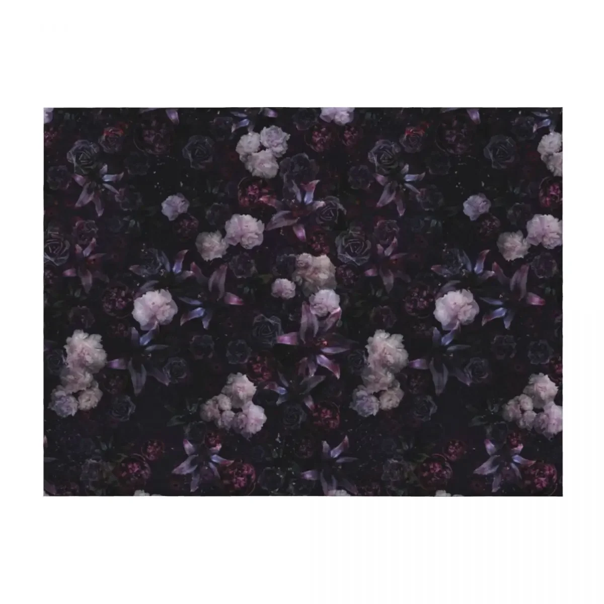 

Midsummer Nights Dream #Dark Floral #Midnight #Black #Rose #Night Throw Blanket Vintage Tourist Sofas Hairys Blankets