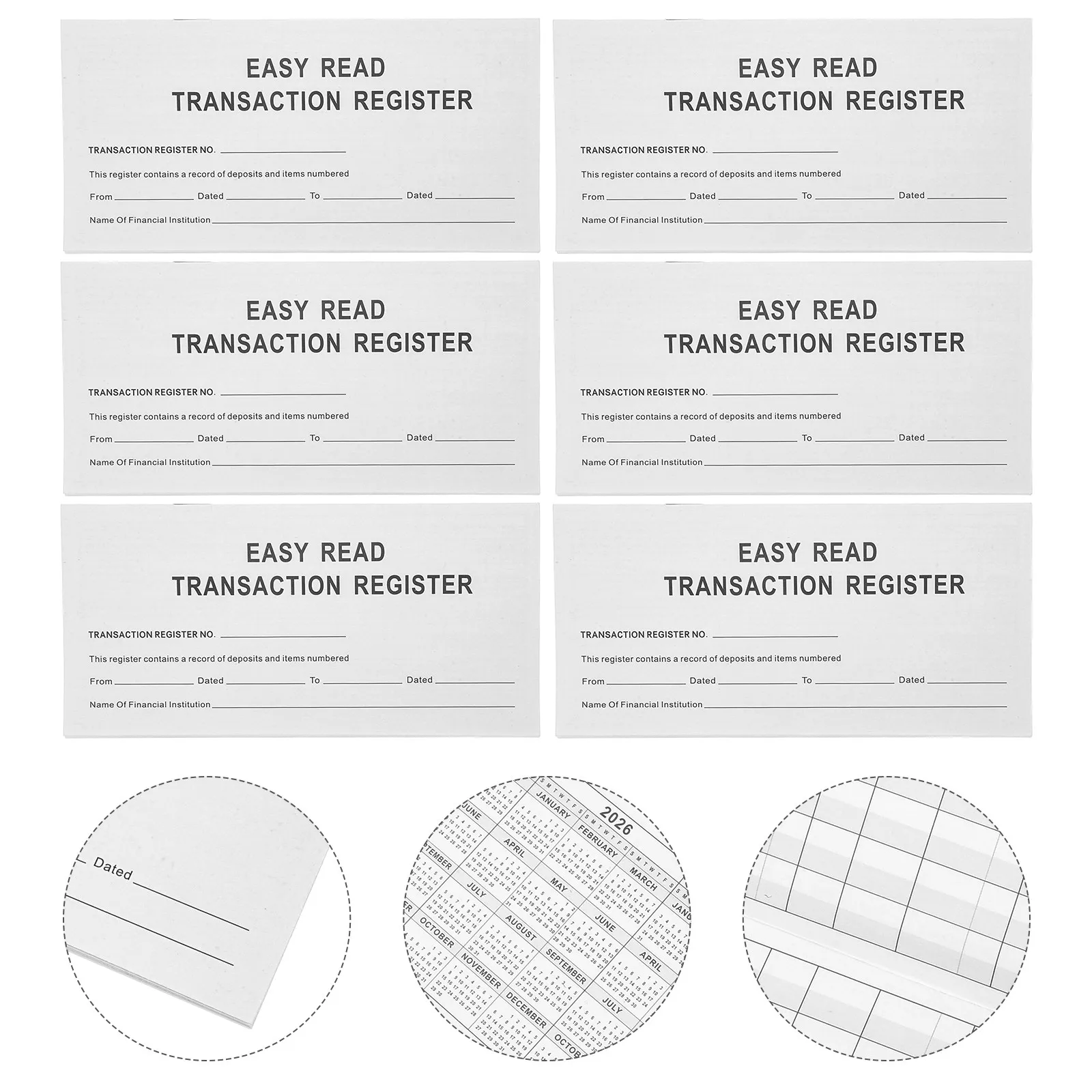 

Финансовый журнал-квитанционная книжка с крупным шрифтом, портативный блокнот для учета расходов, управление бумажными чеками, учет валюты