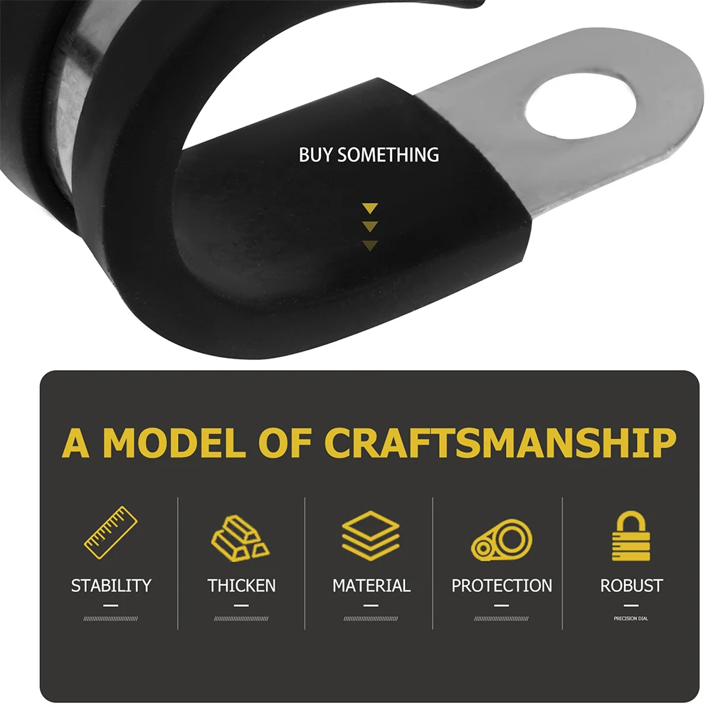 Morsetti per cavi rivestiti in gomma da 42 pezzi Clip per cablaggio in acciaio inossidabile Fissaggio per tubi Automotive Industriali Impermeabili