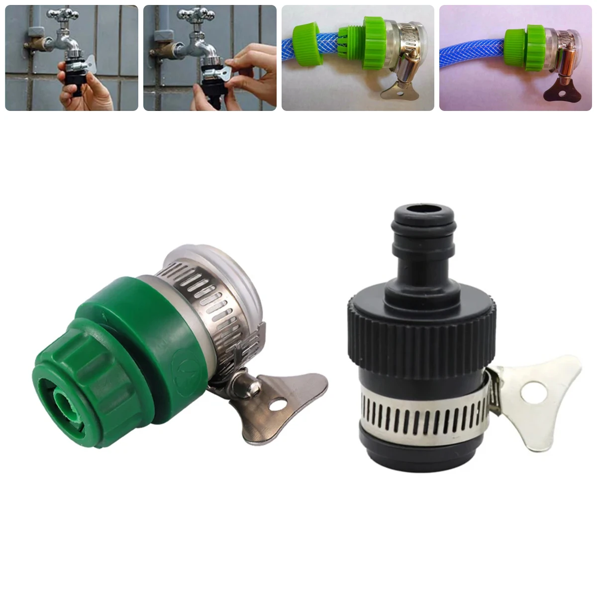 1Pc Universal Faucet Adapter 15~20mm Water Connector Tap Conversion 16mm Pipe Garden Orchard Irrigation Water Supply Quick Joint