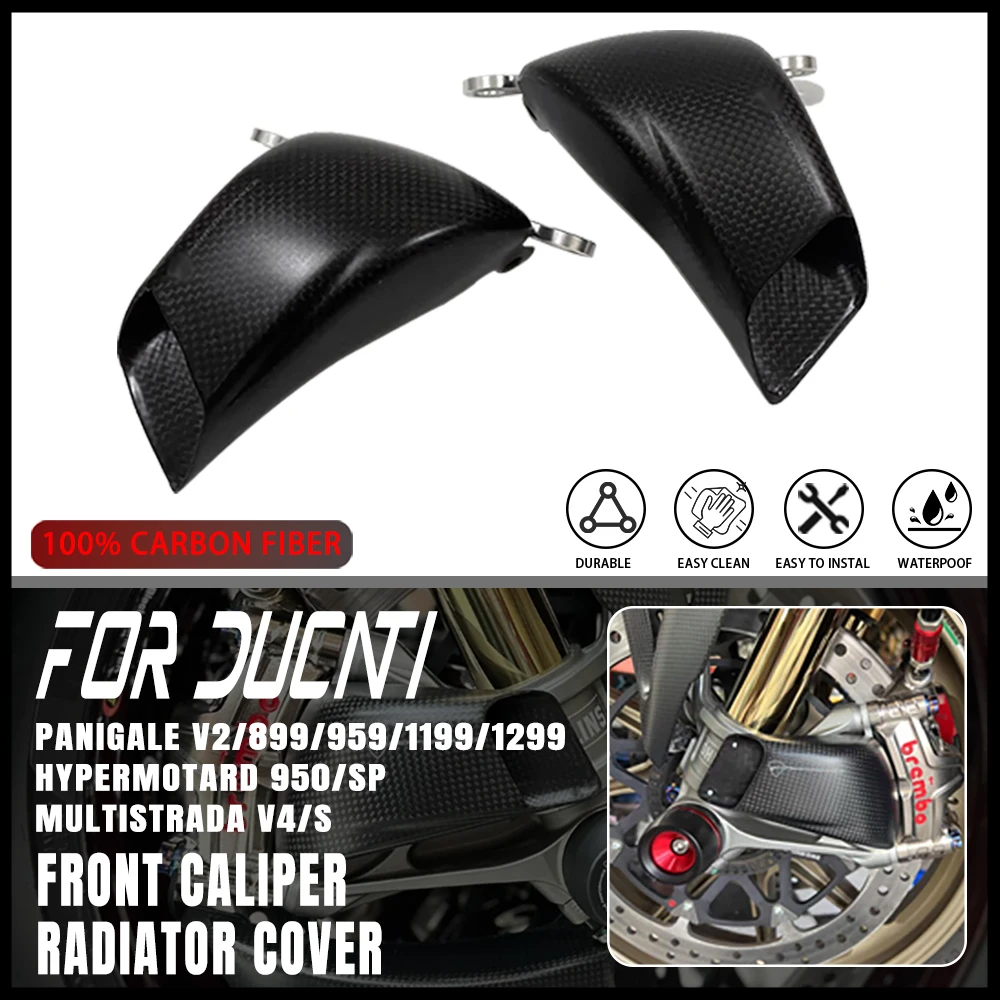 

CarbonFiber Air Ducts Brake Caliper Radiator Cover For DUCATI PANIGALE V2 899 959 1199 1299 Hypermotard 950/SP Multistrada V4/S