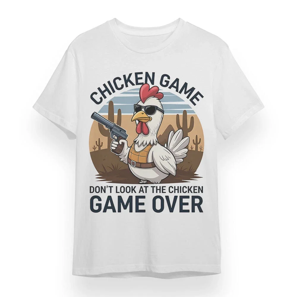 

Chicken Game End Printing Летние элитные брендовые хлопковые мужские и женские футболки с короткими рукавами Уличная модная трендовая одежда