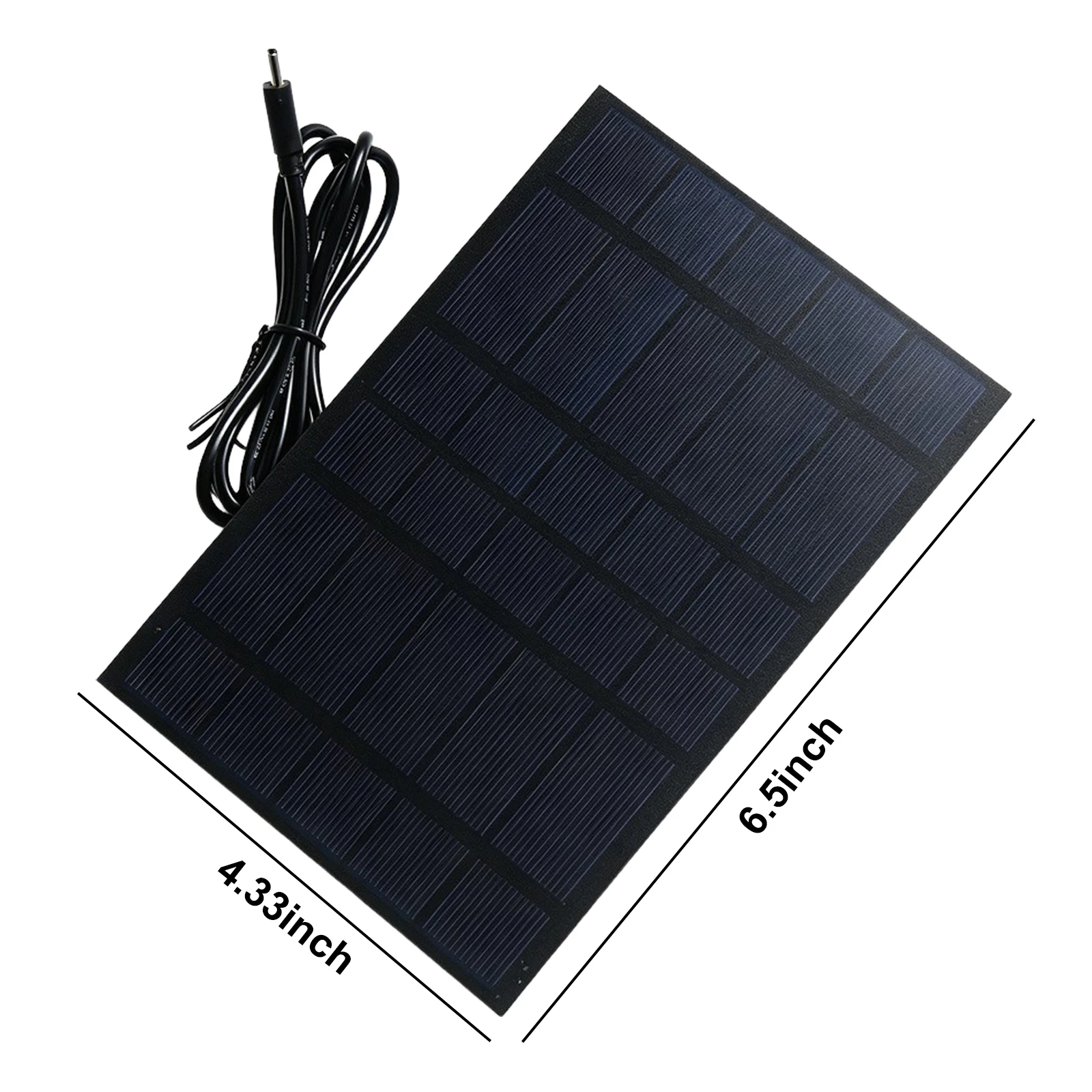 2.5W 5V Solar Panel Power Backup 3.7V-5V Mini Solar Panel Module Type C Output Polycrystalline Solar Cells for Small Electronics