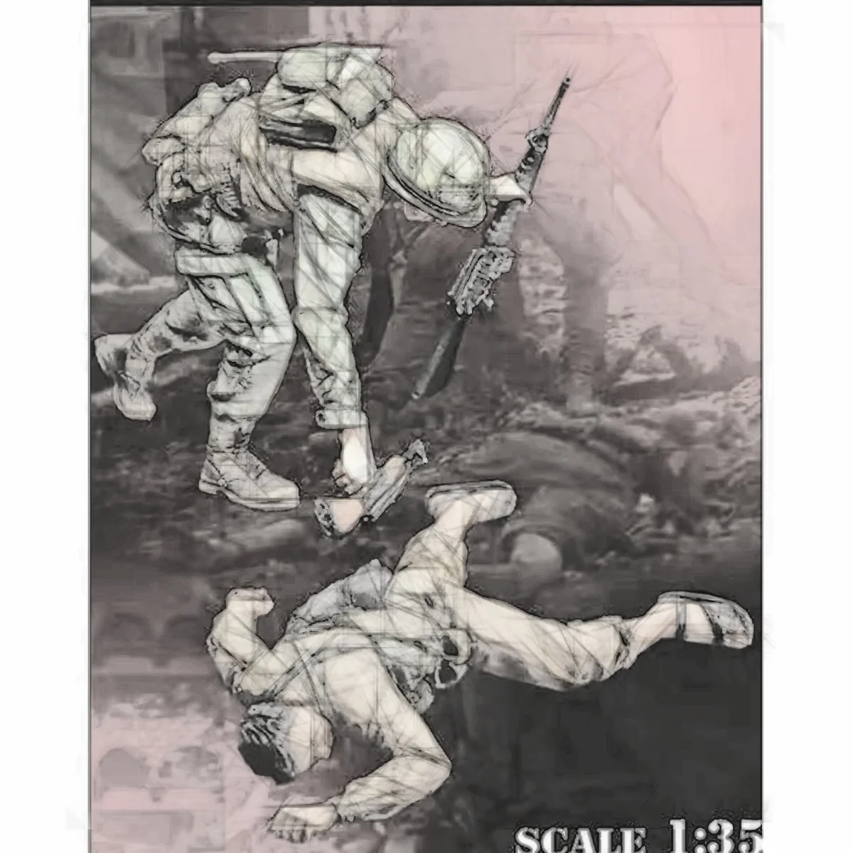 

1/35 resin figure unpainted model kit, Vietnam War - US Marine Corps, unassembled and unpainted GK