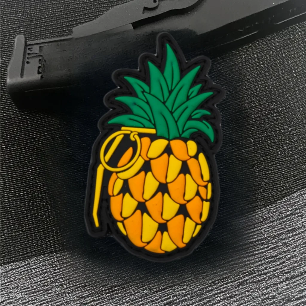 Grenade Pineapple Tactics PVC Morale Badge Patches Accessories for Tactical Military Armband Hook and Loop Backpack Hat Sticker