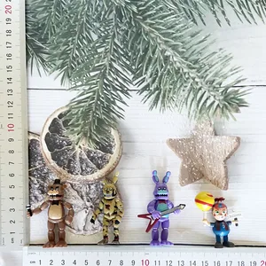 4 PCs/Set FNAF bei fünf Nächten Sicherheitsgitarre Actionfiguren Bonnie Fooxy Toy 5 Fake Bear Game Model Doll Kinderspielzeug für Geschenk 5cm 6 Hauptverkaufsfunko Pop Predator - №1