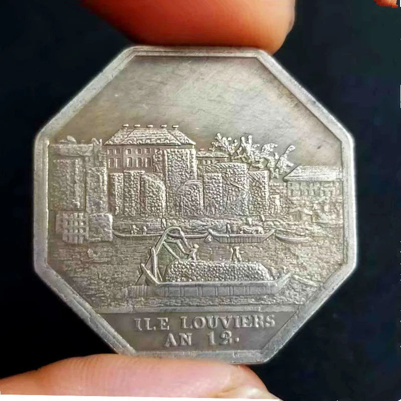 Antique-style handicrafts, octagonal-shaped commemorative coins and medalstBrassH4666