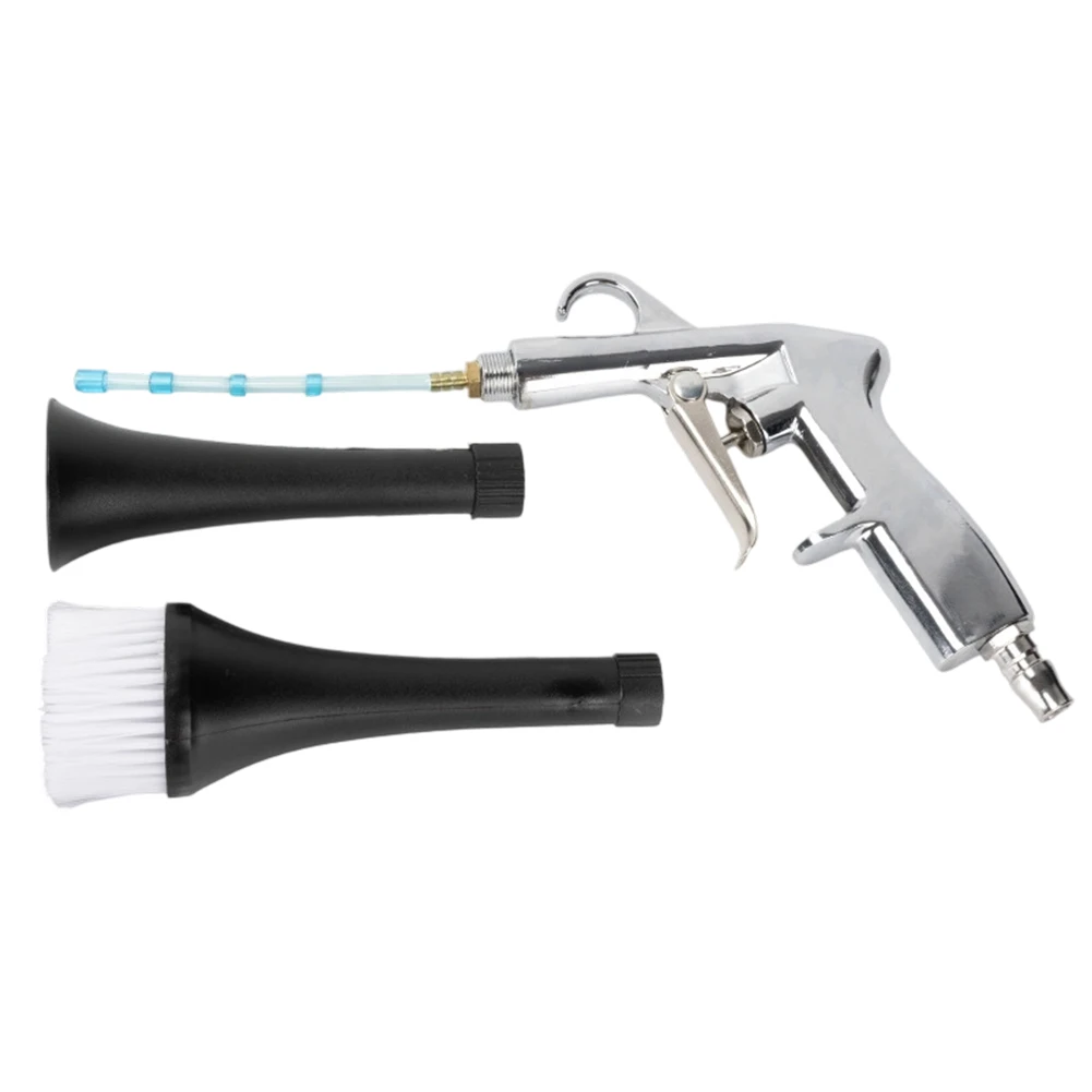 High-Pressure Car Detailing Air Blower Fast & Effective Dust Removal Tool High-pressure Pneumatic Dust Spray With Brush