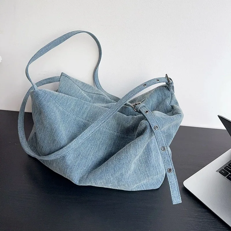 

Denim Travel Women's 2025 New Commuter Bag Large Capacity Tote Fashion Casual Bags