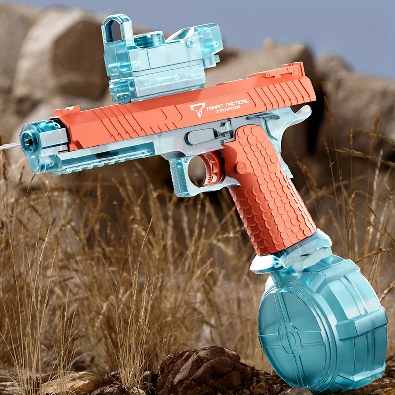 Electric Water Gun Automatic Squirt Guns with 434CC Large Capacity 32FT Range Powerful Sprinkler Summer Beach Pa