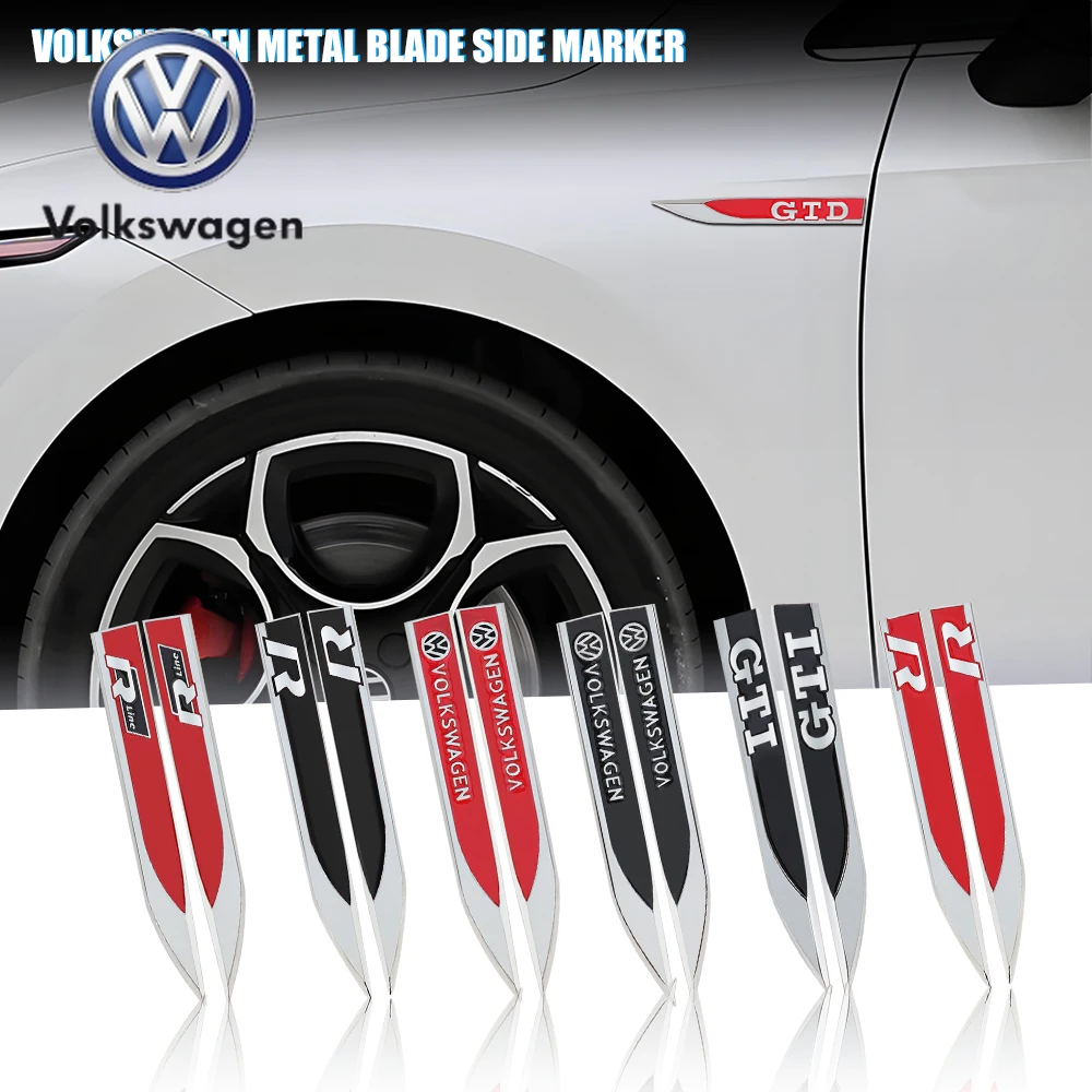 

Металлические эмблемы GTI GTD R Line для автомобилей, наклейки на боковые крылья для Volkswagen VW Polo Golf Passat Tiguan Arteon Taigo Cad
