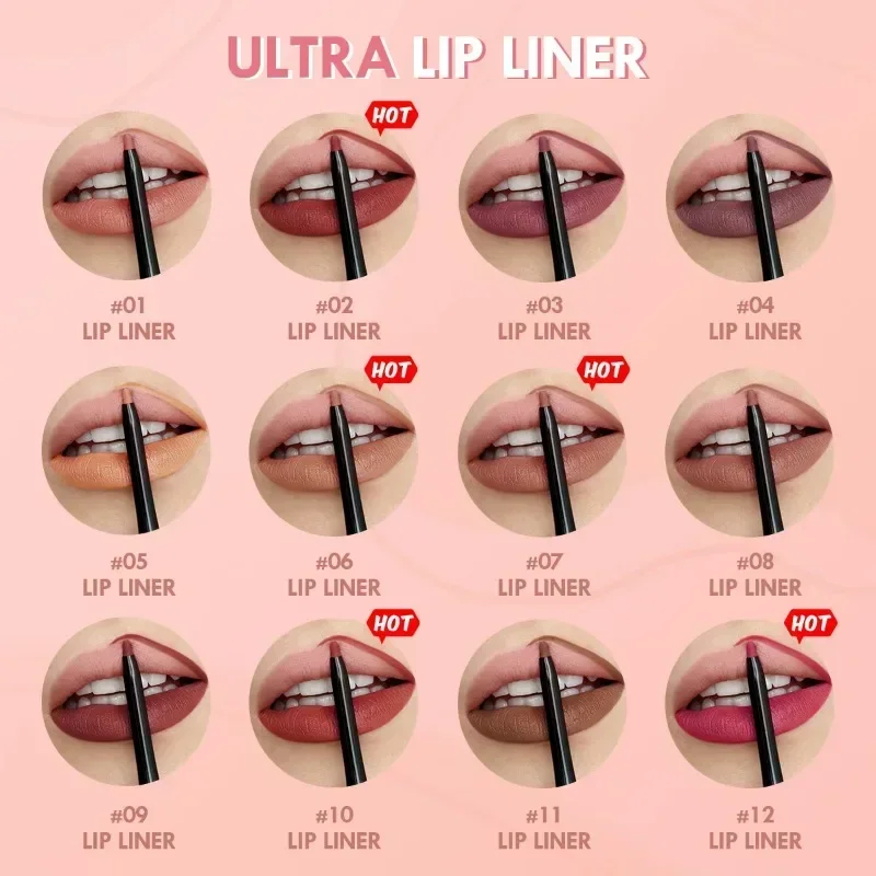 1 PC Matte 2-in-1 Lip Liner, Waterproof, Long Lasting, Used To Outline and Fill Lips, Ideal for Dating