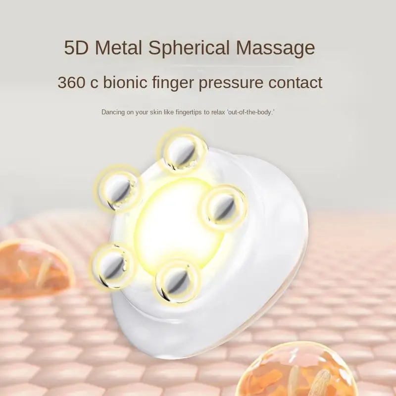 7 Color Face Neck Massager 360° Bionic Finger Pressure Touch Sensation Vibration Beauty Devices 5D Metal Facial Roller Massager