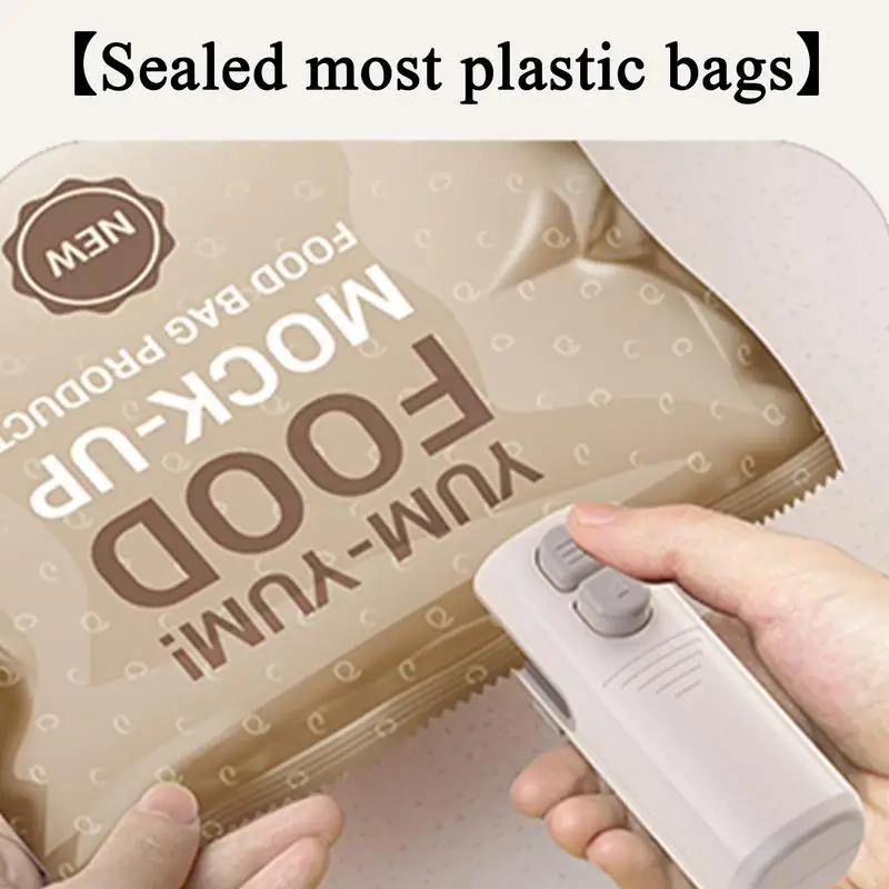 

Mini Bag Sealer Sealing Machine 2 in 1 Heat Sealer and Cutter for Plastic Bags Vacuum Sealer Plastic Close Bag Food Saver