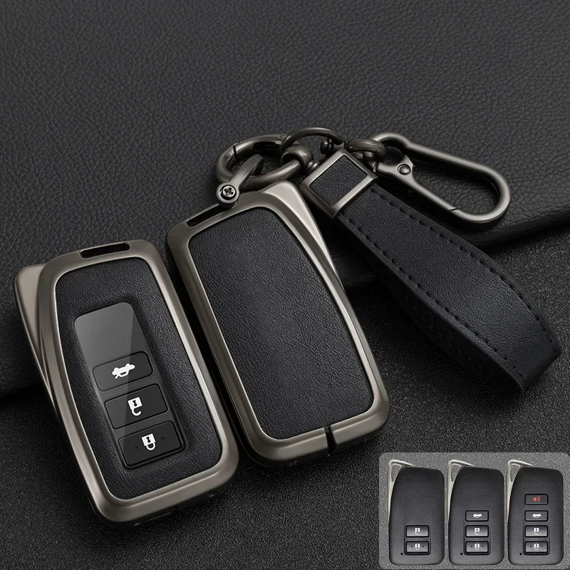 

Zinc Alloy + Leather Car Key Case Full Cover For Lexus NX GS RX IS ES GX LX RC RX350 NX300 Es300h Rx450h GS300 GX470 LX570 GX460