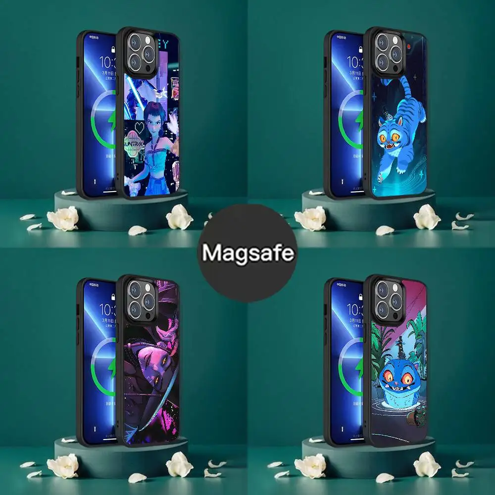 Funda de teléfono KPop d-demon h-hunters para iPhone 17,16,15,14,13,12,11,Pro,Max,Plus,Mini,SE4,E, carga inalámbrica magnética Magsafe
